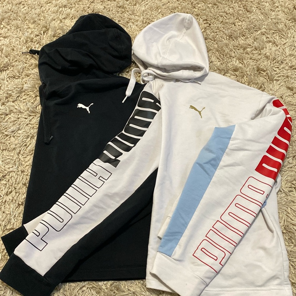 2 Puma cropped hoodies ladies used